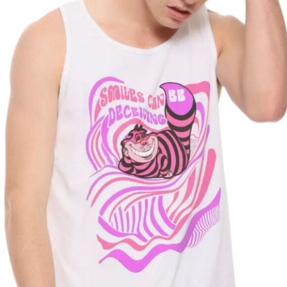 Disney Alice In Wonderland Cheshire Cat Smiles Tank Top - Picture 2 of 3
